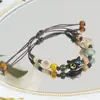 Pulsera de Cerámica Kapibala Jingdezhen Hilo de Mano con Perlas de Porcelana Cuerda de Mano Tejida con Cuentas Retro Cuerda de Mano para Pareja Estudiante Mujeres Venta al por Mayor