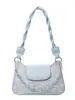 Design de Nicho Moda Casual Bolsa de Axila Feminina 2024 Verão Novo Estilo Bolsa de Ombro Têxtil Versátil Crossbody Pequena Quadrada