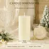 Vela de Pilar em Forma de Engrenagem Minimalista Nórdico Estilo Europeu Cor Marfim Branco Vela Sem Fumaça Casamento Decoração de Mesa de Alta Qualidade Jantar