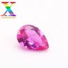 Preço de fábrica atacado corindo rosa 3# em forma de pera 2*3-10*14mm pedra nua em forma de gota anel cravejado