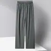 Nuevo Traje Tang Estilo Chino para Hombres, de Mediana Edad y Mayores, Atuendo para Papá, Conjunto de Dos Piezas de Seda Helada de Manga Larga para Primavera y Verano, Hanfu Delgado