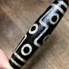 Collar de cuentas celestiales de nueve ojos estilo Xizang al por mayor ágata alta en aceite pulpa de bolsa vieja ojo único dos ojos colgante de cuentas celestiales ocho ojos cadena para suéter