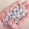 Hebilla de jade fina de 8 mm del mercado de Sihui Tianguang, accesorios de jade natural, cuentas sueltas de ábaco, accesorios de bricolaje, hebilla Ping An, venta al por mayor