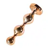 Novo Plug Anal Metálico de Três Bolas Cor Rose Gold para Adultos Masculino e Feminino Suprimentos Eróticos Brinquedo de Masturbação e Sedução Plug Anal