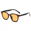 Gafas de colorete estilo deseo puro para mujer Gafas de sol degradadas de celebridad de internet Gafas color rosa atardecer Mismo estilo de TikTok Montura negra Artefacto para cara sin maquillaje
