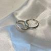 Pendientes de Aro Lisos de Doble Capa para Mujer, Clips para Oreja con Anillo Doble en Forma de C, Diseño Único, Versátiles para el Uso Diario, Exclusivamente para Ventas Transfronterizas