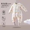 Saco de dormir Candy Teddy para bebé con piernas separadas, modelo otoño e invierno, algodón 100% Clase A, temperatura constante, saco de dormir anti-patadas para bebé, pijama para niños