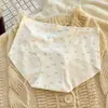 Estilo Pastoral Estampa Floral Seda Gelada Fresca Roupa Íntima Fina Sensação de Pele Nuada Não Marca na Virilha Meninas Alunas do Ensino Fundamental Alunas do Ensino Médio Calcinhas de Cintura Média