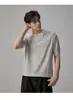 Camisa Polo Retro de Cor Pura com Manga Curta para Homem Primavera e Verão 2026 Novo Estilo Elegante Versátil Gola Camisa Tricô Top