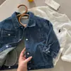 Timo jaqueta jeans infantil para meninas 2025 primavera outono novo estilo meninos versão coreana casual estilo outono top roupas de outono para bebê