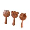Peine de Masaje de Sándalo Dorado Lindo Peine de Dibujos Animados de Oso Peine Portátil para el Cabello Peine DingTalk para Gatito Dientes Gruesos Peine de Peluquería