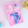 Comercio Exterior Transfronterizo Kuromi Unicornio Diadema Antideslizante Accesorios para el Cabello Lindo Dibujo Animado Set de Llavero de Diadema de Princesa para Niños
