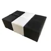 Bancos Cuadrados Blancos y Negros para Exposiciones, Bancos con Forma de Tostada, Bancos de Cuero Suave, Bancos para Cambiarse los Zapatos, Adecuados para Eventos de Bodas, Disponibles para Pedidos al por Mayor