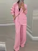 Traje de dos piezas versátil de manga larga y pantalones anchos holgados, moda amazónica europea y americana transfronteriza, nuevo para 2026