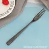 Faca, Garfo e Colher de Aço Inoxidável Faca e Garfo para Bife Conjunto Talheres para Comida Ocidental Caixa Plástica Talheres Portáteis