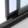 Preto simples aço inoxidável sala de banho banho banheiro divisória de vidro Banho em forma de U porta de correr simples venda direta