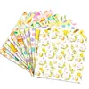 Ww063 Papel de Material para Bloc de Notas de Huevo de Pascua Acuarela de Primavera Clip de Papel Tarjetas Trasera