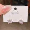 Pendientes de Estrella de Zirconia Grande Brillantes de Alta Calidad Chapados en Oro Estilo Coreano Exquisitos de Gama Alta Elegantes Simples Pendientes Joyería