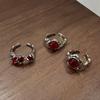 Comercio Electrónico Transfronterizo Ruby Pila de Gama Alta Diseño de Nicho Abierto Anillo Joyería al por Mayor Anillo Personalizado para Dedo Índice