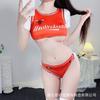 Rojo de red pat sexy ropa interior fútbol bebé porristas uniforme dividido tentación Fábrica Sao generación directa 6218