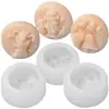 Venda Quente Transfronteiriça Série de Natal Sino Redondo Meias Velho em Relevo Aromaterapia Gesso Vela Decoração Molde de Silicone