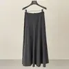 Falda Casual A-Line Gris Estilo Minimalista Fone para Mujer Diseño de Múltiples Piezas Primavera Falda de Corte Amplio Adelgazante 59231