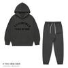 Ropa Infantil de Xinjiang Marca de Moda Niebla Silicona Gruesa 340g Conjunto de Sudadera con Capucha y Pantalón de Chándal de Felpa para Niños y Niñas