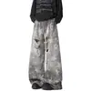 Jeans Camuflaje Retro Americano de Comercio Exterior para Hombre, Nuevo Estilo Primavera y Otoño, Corte Ajustado de Alta Gama, Versátil Ropa Casual de Trabajo