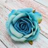 Cabeza de rosa rizada grande, venta al por mayor, hecha a mano, bricolaje, flor de rosa falsa, venta al por mayor