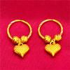 Pendientes de estrella de cinco puntas con forma de corazón de Vietnam para mujer, con cuentas de gota de agua y corona, venta al por mayor, entrega transfronteriza en vivo.