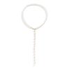 Colar Longo de Clavícula em Y Doce Simples Elegante Nicho Elegante Colar de Pérola Imitação NK27450