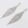 Pendientes de Lujo Europeos y Americanos Transfronterizos Nuevos Personalizados Exagerados para Mujer con Rayas y Diamantes, Pendientes Grandes Full Diamond E129