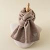 Bufanda infantil bordada con amor al estilo coreano para niños y niñas, otoño e invierno, color sólido, traje para todo tipo de bebés, cálida