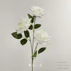 Flores Artificiais Brancas para Decoração de Casamento, Flores de Seda, Ornamentos de Flores Artificiais, Arte Floral Seca, Materiais de Rosa, Arranjo de Flores para Corredor, Arranjo de Parede e Chão