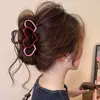 Pinza de garra de lunares estilo coreano, pinza para el pelo modelo nuevo de alta gama 2026, pinza de tiburón grande exquisita para cabello grueso