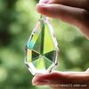 38/50/63MM dupla face em forma de pêra transparente vidro cristal prisma pingente sun catcher diy acessórios de casamento