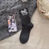 Calcetines largos estilo ballet para mujer, estilo japonés vintage con lazo, modelo de primavera y otoño, absorbentes de sudor y transpirables, calcetines apilados sin costuras