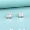 Pendientes Simples de Alambre Dibujado de Perro Meng Perro Wang Xingren Personalizados de Moda para Mujer