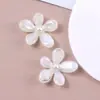 33mm Grande Patch de Flor Gradiente Bicolor Grampo de Cabelo Irregular Sabot Peças de Acessório Estilo Chinês DIY