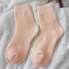 Calcetines de Felpa para Mujer en Otoño e Invierno, Forrados de Polar y Engrosados Resistentes al Frío de Media Pantorrilla para Calidez en Casa y Calcetines para el Piso Anti-Pilling Calcetines de Color Sólido para Mujer
