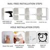 Ganchos Personalizados para Baño y Cocina, Ganchos Adhesivos sin Perforación, Ganchos sin Rastro para Puerta de Baño sin Perforación, Ganchos Individuales