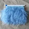 Borlas Decorativas de Pena DIY, Acabamento de Pena de Avestruz, Bainha de Vestido/Saia de Palco, Acessórios de Roupa, Renda, Tiras de Pena