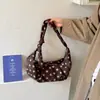 Bolso de Lunares para Mujer 2026 Nuevo Otoño Estético de Gama Alta Meilade Gamuza Felpa Bolso de Hombro Único Gran Capacidad Bolso Dumpling