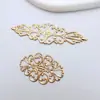 Accesorios para Joyería DIY, Corona de Novia Estilo Antiguo, Materiales para Pasador de Cabello, Pieza Base Larga de Cobre Puro con Patrón de Nube