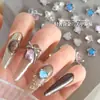 Nova Joia para Unhas Artísticas Estilo Ins Cor Mocha Olho de Gato Estrela Diamante Laço de Diamante Estéreo Bola de Diamante Pêssego Coração Acessórios