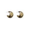 Aretes Populares Transfronterizos Europeos y Americanos de Metal Esférico con Textura Cepillada, Modernos y Elegantes, Versátiles y Populares Aretes Únicos para Ir al Trabajo