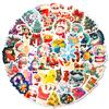 Pegatinas de Feliz Navidad Nochebuena 50 personajes de dibujos animados lindos que no se repiten serie animal de Navidad pegatinas de decoración