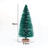 Árbol de Navidad de Escritorio Transfronterizo, Mini Árbol de Navidad Verde con Nieve sobre Sisal, Decoración Navideña Árbol de Pino Artificial