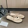 Chanclas de Moda con Hebilla Metálica, Estilo Verano, Para Exteriores, Chanclas de Suela Gruesa para Mujer