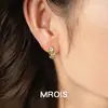 Brincos Originais Banhados a Ouro 18K Espiga de Trigo Pena Zircônia Agulha de Prata 925, Design de Nicho, Luxo Leve, Brincos Simples para o Dia a Dia